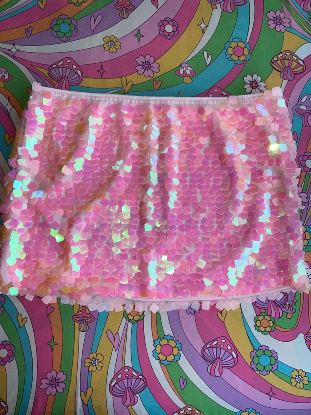 sequin miniskirt